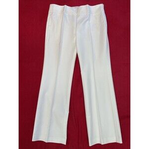 OLD MONEY Magaschoni Jasmina Size 16 Ivory Cotton Spandex Pants Original $220